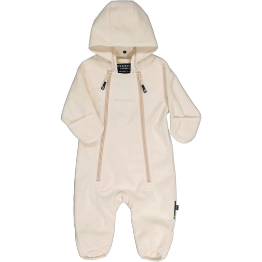 Wind fleece overall, beige, front