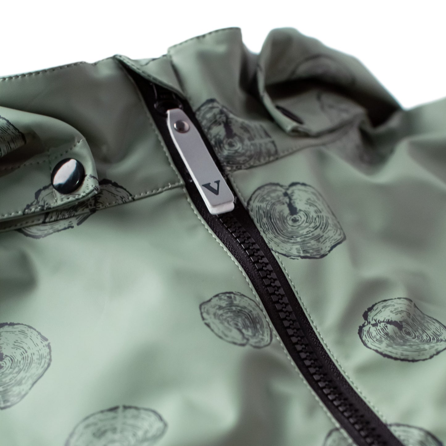 Unlined rain jacket, Green, Product image, Front, Close up